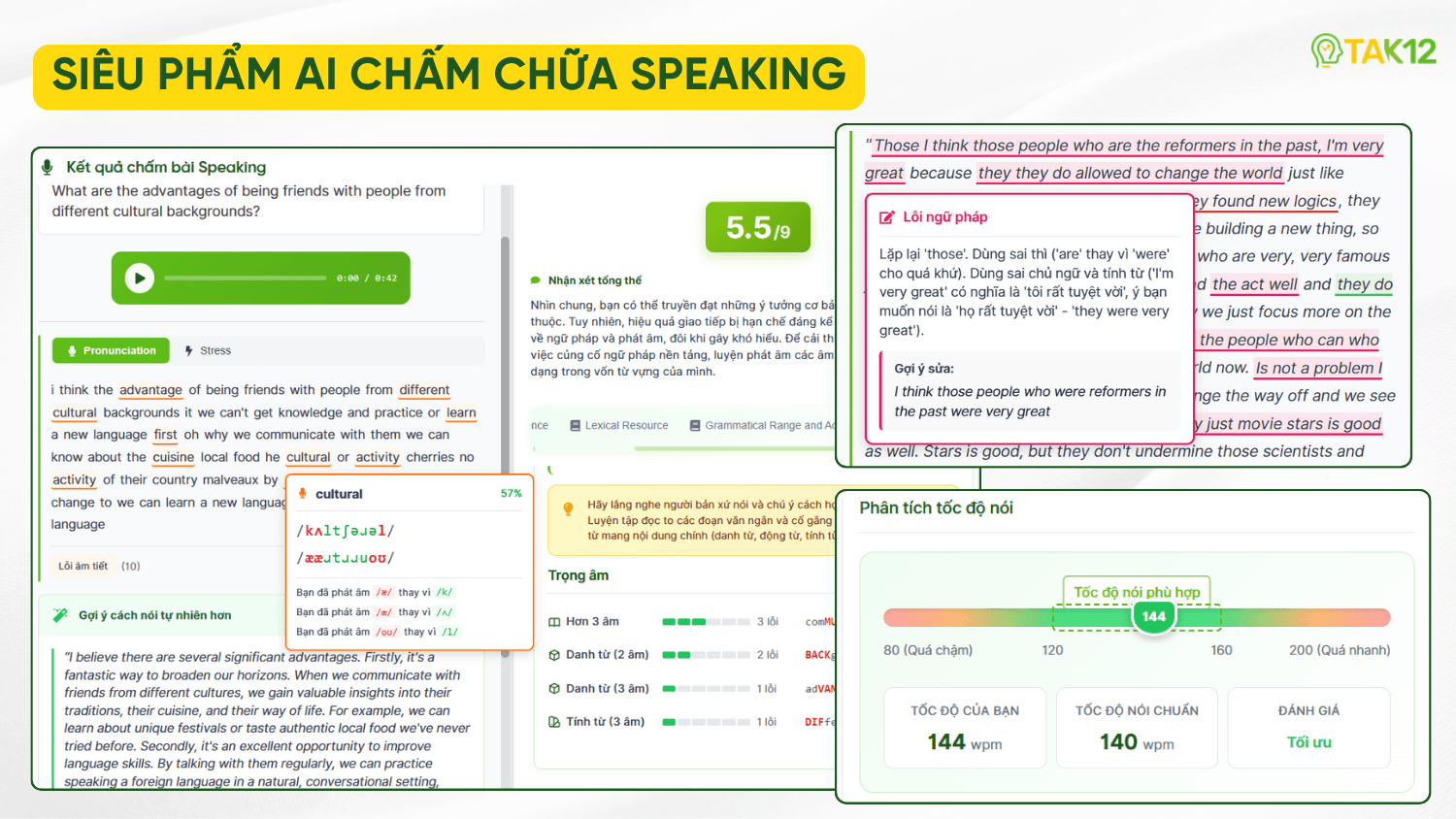 chấm speaking với ai
